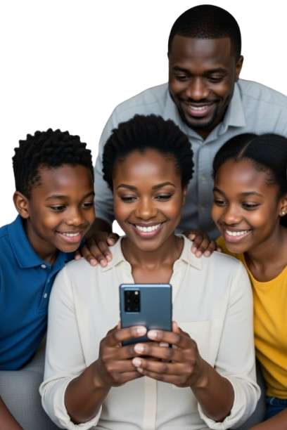 Kenyan family using KNEXUS portal
